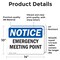 Signmission Emergency Meeting Point, 14 in W x Rectangle, Vinyl Decal OS-2PACK-NS-D-1014-L-11860 - alternate 5